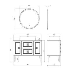 Тумба с раковиной ASB WOOD LINE Ницца 100 