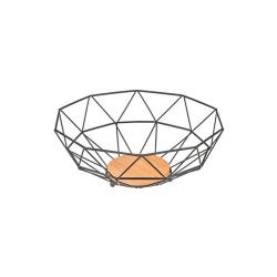 Фруктовница метал. BLACK 28*10 см /790-364 /AGNESS/