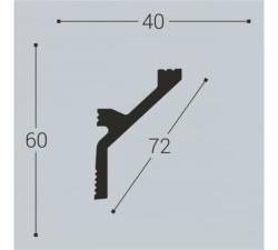 Карниз ДЕ-БАГЕТ Bello deco 40*60*2000 мм К12 60/40