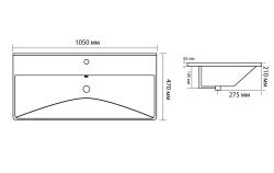 Тумба с раковиной AQUANET Вега 100 маренго