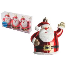 Набор елочных украшений ВОЛШЕБНАЯ СТРАНА Санты красный 9 см