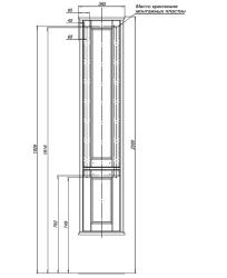 Пенал AQUANET Бостон R 36*170 см