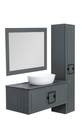 Зеркало LA FENICE Cubo серый 80*60 см