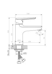 Смеситель для умывальника ESKO Lagos LG 26