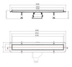Канал дренажный в сборе BETTOSERB Line 13702510