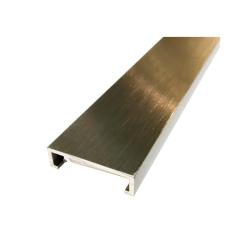 ID 1505 Профиль PLTPTS25 - 2,7м-алюм.шлифован.глянц. титан