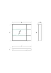 Зеркальный шкаф КАКСА-А Novella 80*67,7 см