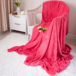 Плед BELEZZA Nonna inspiration Плетение Малиновый 200*220 см
