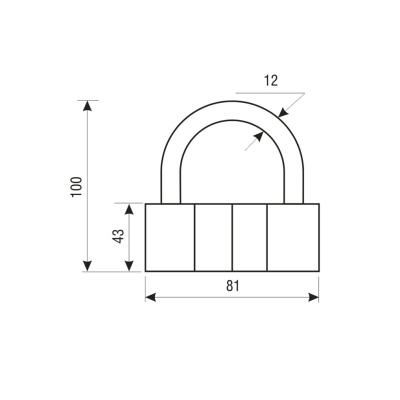 Замок навесной АЛЛЮР ВС2-21С