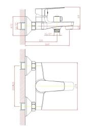 Смеситель для ванны CLEVER Nebo NB 54