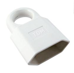 Розетка TDM с кольцом белый