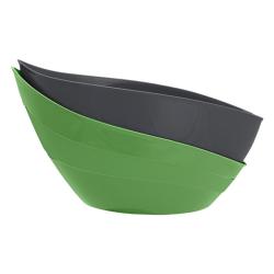 Горшок пластиковый BMC Гармония Оливковый, антрацит 1,5 л