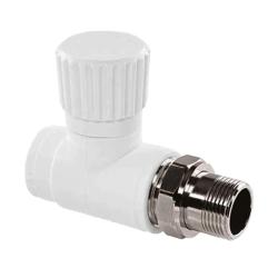 Вентиль ПП TEBO полипропилен для радиатора прямой 25 мм 3/4"