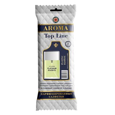 Салфетки влажные AROMA TOP LINE универсальные парфюмированные Chanel egoiste platinum