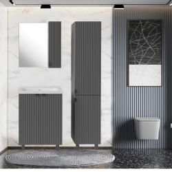 Зеркальный шкаф АСБ-МЕБЕЛЬ Дора 60 серый 60,4*71,2 см