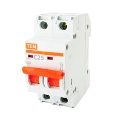 Автоматический выключатель TDM ВА47-29 2Р 25 А С 4,5 кА