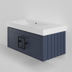 Тумба с раковиной LA FENICE Cubo 90 L синий 