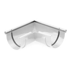 Угол желоба BRYZA Белый внешний 125/110 мм