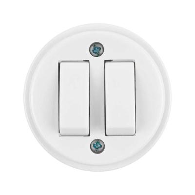 Выключатель TDM Ретро 2 клавиши белый SQ1806-0509