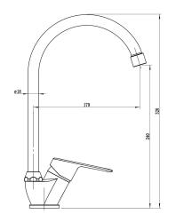 Смеситель для кухни VODA Wave WA03G