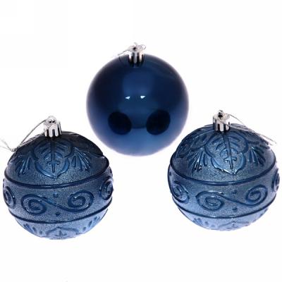 Набор шаров СЕРПАНТИН Микс фактур сапфир 8 см