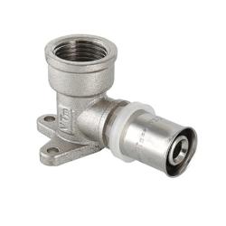 Уголок VALTEC комбинированный пресс с креплением 20 мм 3/4" ВР VTm.254.N.002005