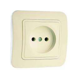 Розетка сетевая MAKEL Mimoza кремовый 25022