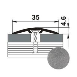 Профиль одноуровневый ЛУКА ПС 04-3 Серебро 01 п 1,8 м