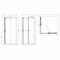 Душевое ограждение MIRSANT Vector 90*90 см 