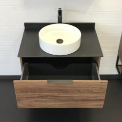 Тумба с раковиной COMFORTY Порто 75 дуб темно-коричневый