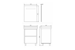 Тумба с раковиной COMFORTY Дублин 60 