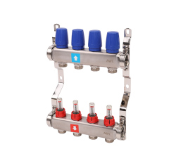 Коллектор нержавеющий MVI с расходомерами 4 выхода 1*3/4" EK MS.504.06