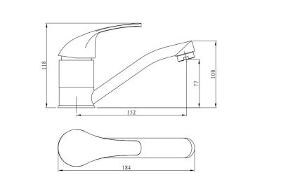 Смеситель для умывальника RUSH A417-01-26 