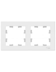 Рамка SYSTEME ELECTRIC Atlas design 2 поста белый ATN000102