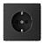 Механизм розетки сетевой SYSTEME ELECTRIC Art Gallery с заземлением с защитными шторками карбон GAL001045