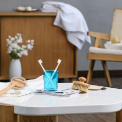 Стакан для зубной пасты MOROSHKA Bright Colors бирюзовый 