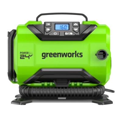 Компрессор автомобильный аккумуляторный Greenworks ACG301 24V/12V (без АКБ и ЗУ,цифр.дисплей,защита от перегрева)