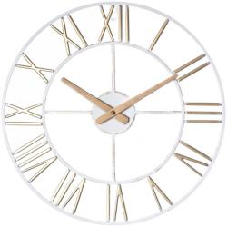Часы настенные 40 см Лофт металл.белый с золот. /4022-003/Рубин/