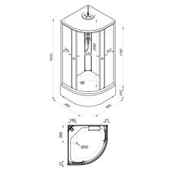 Душевая кабина TRITON Мозайка В 90*90 см