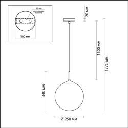 Подвес ODEON Summer 6509/1 Золотой