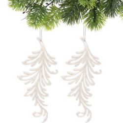 Набор елочных украшений СЕРПАНТИН Волшебное перо белый 10 см