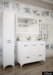 Тумба с раковиной SANFLOR Ванесса 105 напольная белый