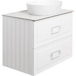 Тумба с раковиной LA FENICE Cubo Twin 80 Granit Grey Structural Round 48