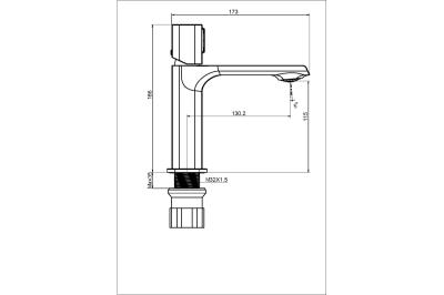Смеситель для раковины MAXONOR PURE LIFE PL1089-8 Смеситель для раковины MAXONOR PURE LIFE PL1089-8