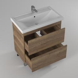 Тумба с раковиной BRIZ Риччи 80 дуб веллингтон 