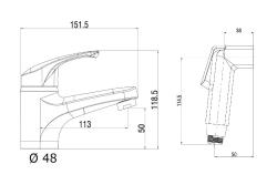 Смеситель для раковины ONE LIFE BY ORANGE OL23-308