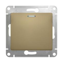 Механизм выключателя SYSTEME ELECTRIC Glossa 1 клавиша с подсветкой титан GSL000413