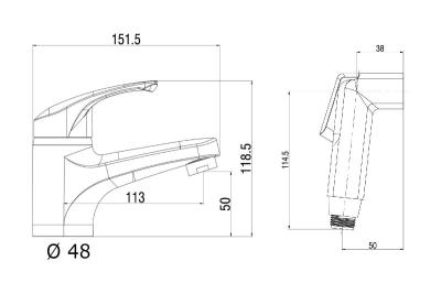 Смеситель для раковины ONE LIFE BY ORANGE OL23-308
