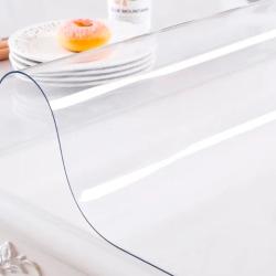 Клеенка Гибкое стекло 140см 0,8мм /1м/Dekorelle/