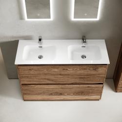 Тумба с раковиной SANCOS Libra Floor 120 дуб чарльстон двойная
